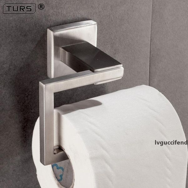 

sus 304 stainless steel wall mounted toilet paper holder black oil bronze square base without cover bathroom accessories set t200425
