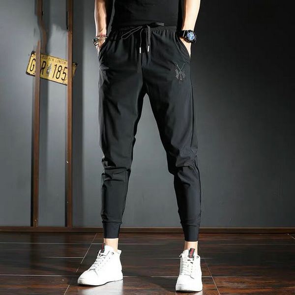 

мужские брюки jogger новые фирменные кулиской спортивные штаны высокого качества мода полосатый цвет side спорта mens joggers азиатский разм, Black