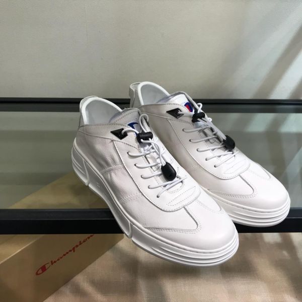 

2019t new men's shoes, trend of wild high white shoes, leather sports shoes original box packaging 38-44, Black