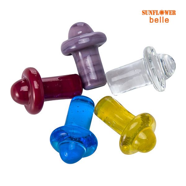 23 mm Außendurchmesser, universal, farbiges Rauchglas, UFO-Vergaserkappe, Kuppel für Quarz-Banger-Nägel, Wasserpfeifen, Dab-Bohrinseln, Bongs