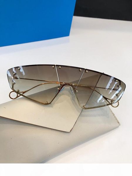 

100902 fashion new designer sunglasses retro frameless sun glasses vintage punk style eyewear uv400 protection with box, White;black