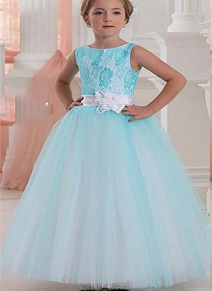 

kids formal wear baby children party dress girls pageant birthday christmas lace bow bateau custom tulle flower girls dresses, Red;yellow