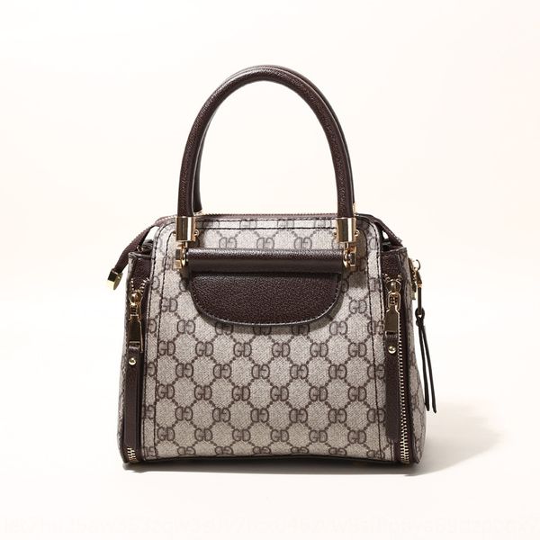 

pefmm bucket women's printing 2020 new fashion all-match shoulder messenger genuine leather women's hand hand satchel small satche, White