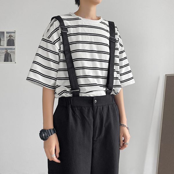 

ebaihui 2021 summer ins korean version of trousers,retro casual jumpsuit japanese loose solid color wide leg pants 20067, Black