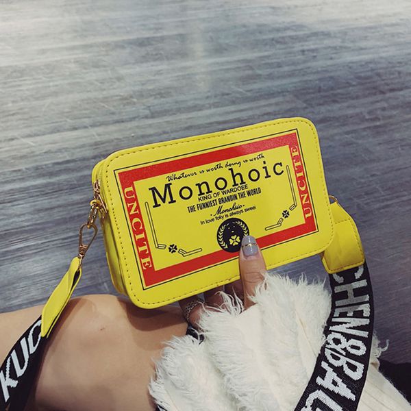 

женщины письмо печати кожа площади сумка плеча сумка широкий плечевой ремень сплошной цвет простота streetwear сумка 15