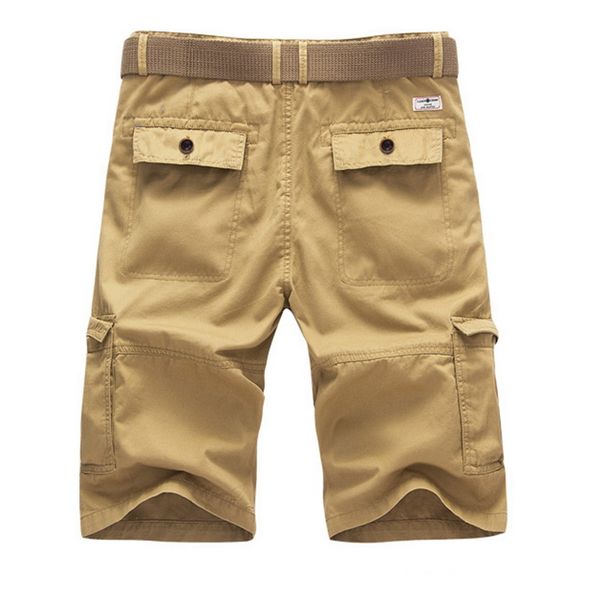 

2020new men cargo shorts summer cotton shorts male loose multi-pocket homme casual trousers bottoms, White;black