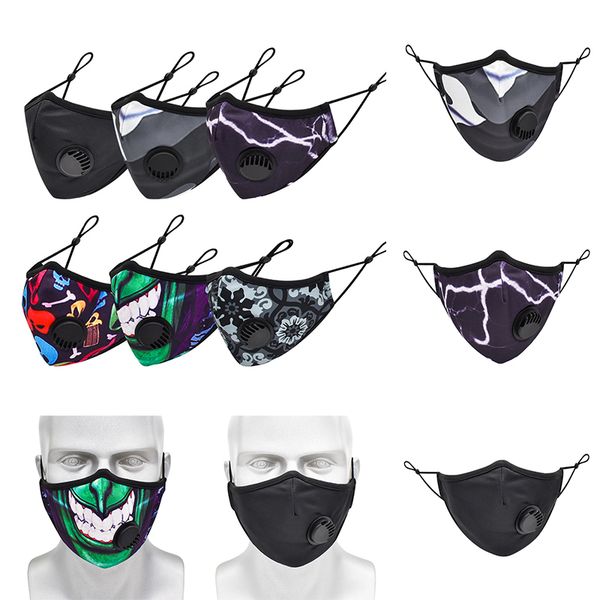

mountain biking face mask bicycle mouth mask pattern sports windproof and dustproof riding protetive mask with breable valve w-00065