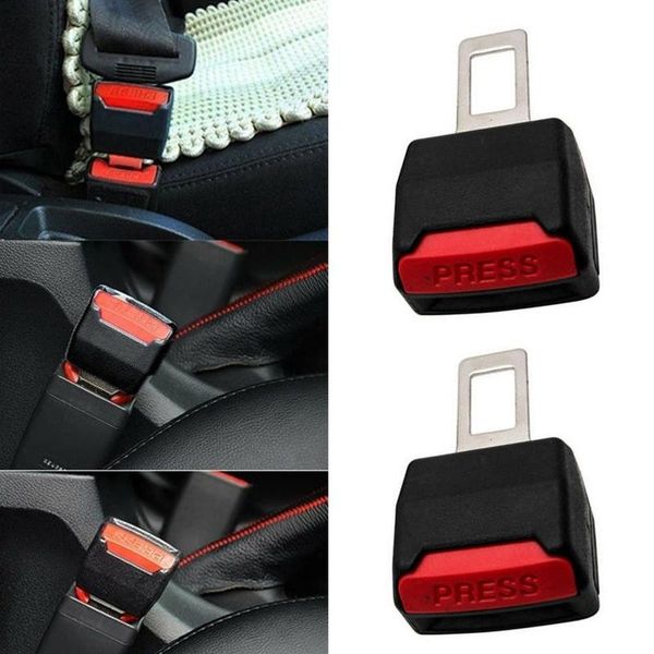 

2pcs car safety seat belt extension buckle alarm plug auto seat belt extender eliminate alarm plug clip car interior accessories