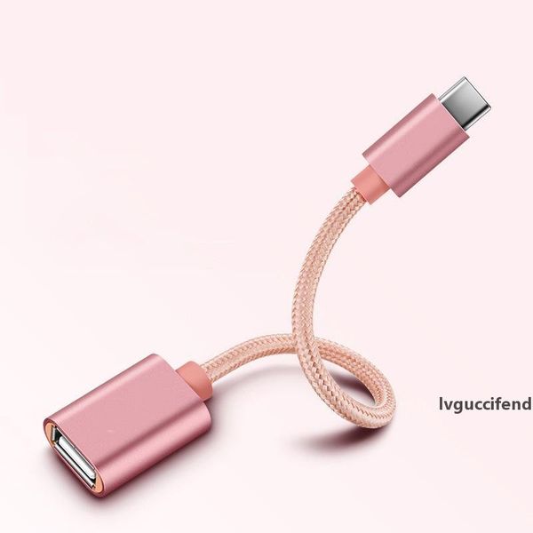 

type c usb 2.0 male to otg type-a female adapter cord for android huawei oppo tablet pc samsung note 8 smart phone