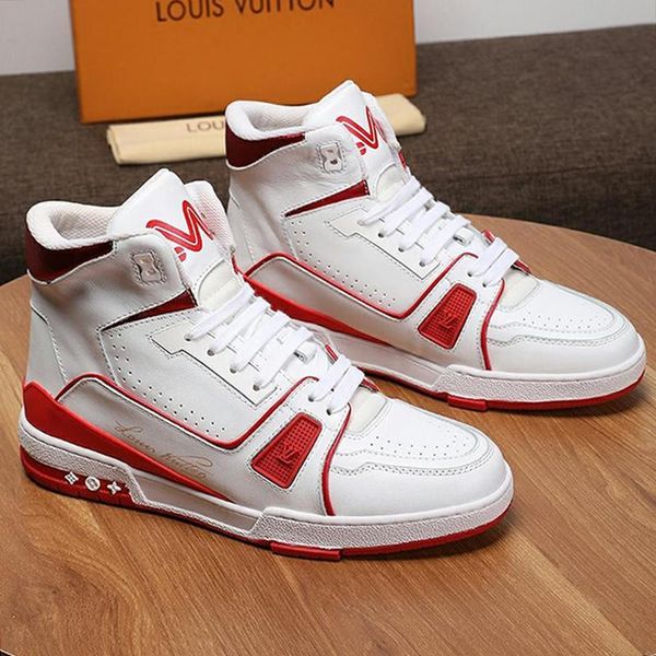 

mens shoes sports vintage design outdoor breathable fashion platform stylish trainer sneaker mid -mens shoes fashion type bottes hom, Black