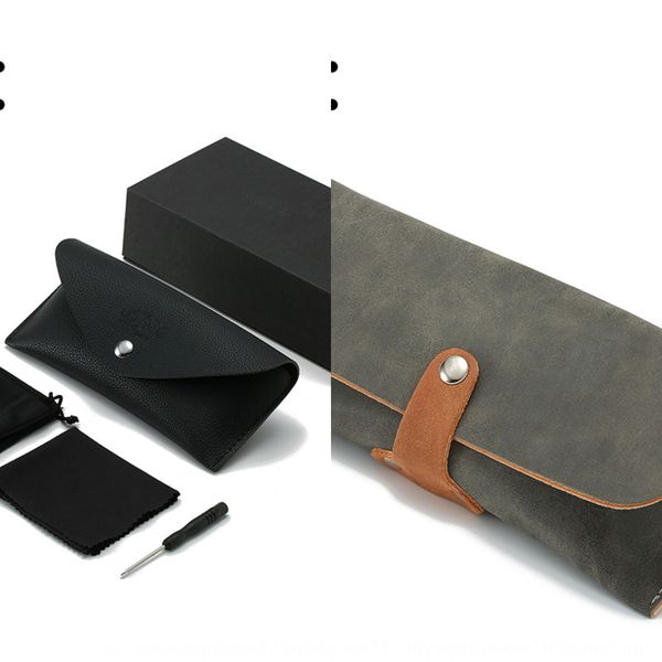 

leather men's and women's high-end case case accessories suit glasses box cloth glasses accessories handmade box, Blue