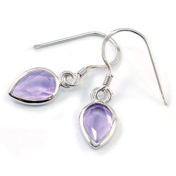 

exquisite women earrings dangle chandelier 3 ct genuine purple pear cut amethyst 925 sterling silver dangle fine earrings