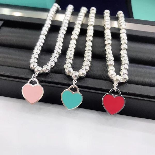 

оригинал 100% стерлингового серебра 925, в форме сердца кулон ювелирные изделия классической моды для подруги праздник подарок, Black