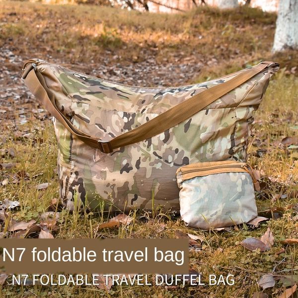 

itemd outdoor mountaineering bucket shoulder portable skin bag foldable shoulder bag crossbody waterproof large capacity environmental prote