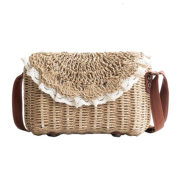 

women lace straw bags ins popular holiday handbag summer lady weave shoulder bag travel beach casual bolsa ss3150