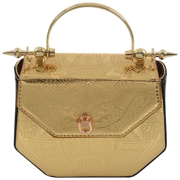 

handbags pu patchwork shining shoulder bags(gold