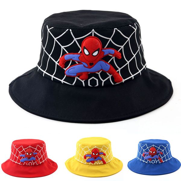 

2020 fashion new korean children's hat spring and summer fisherman hat boys and girls cartoon sunscreen cover sun basin caps, Yellow