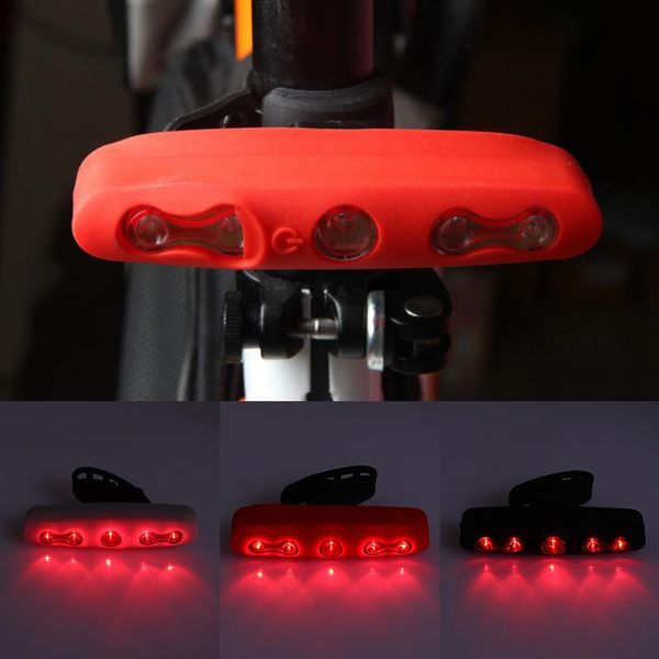 

mountain streetpark cycling led taillight bike warning light park 5led plastic 3 color assemble travel cycling usb taillight