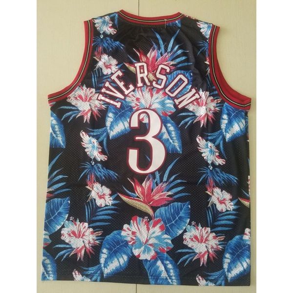 

375 basketball jerseys iverson #3 s-xxl stitched jersey, Black;white