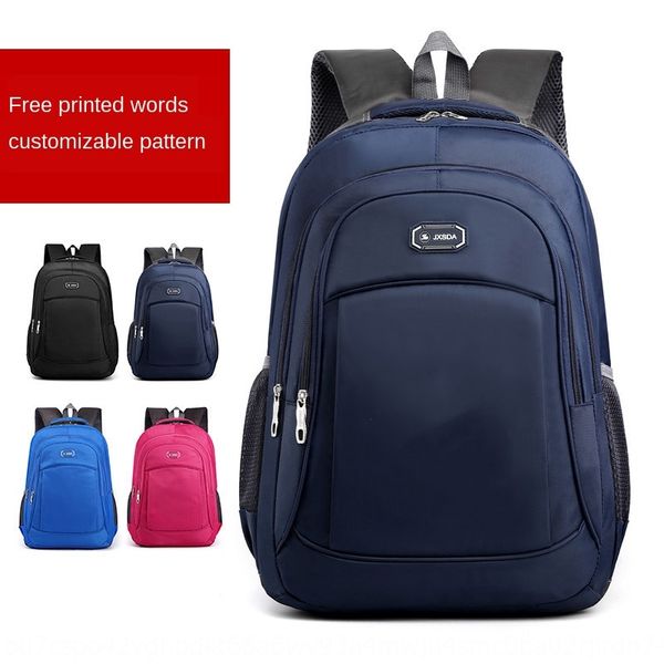

large capacity computer junior and senior high school student schoolbag bag computer backpack text printing advertising backpack