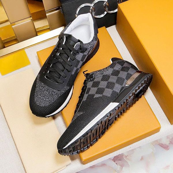 

causal shoes mens low -sneaker fashion zapatos de hombre rubber soles men shoes casual with box run away sneaker chaussures pour hommes, Black