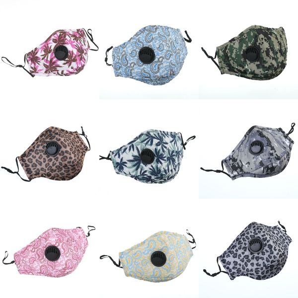 

2020 новый эластичный mascherine mouth маски camo печати дизайнер печатных 4 слоя ушной пыли filtrition маска для мужчина женщина # 314 # 54, Black