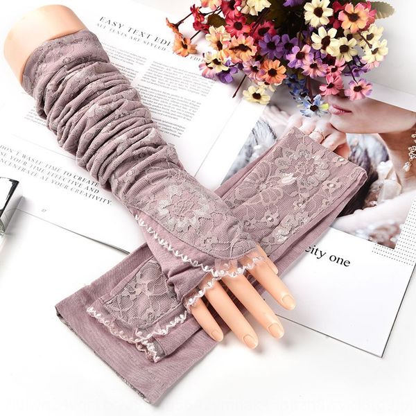 

sunscreen and gloves gloves sunscreen sleeve women' ultra-thin arm cover driving uv-proof thin long women' fashionable breathabl, Blue;gray