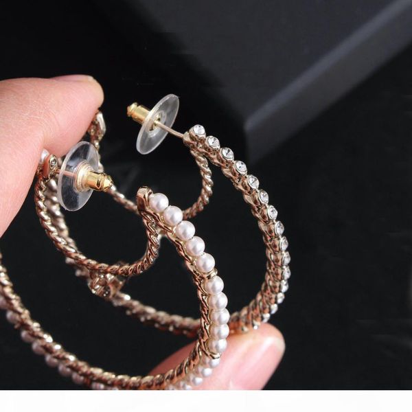 

мода бренд have марки луна жемчужных серьги обруча aretes для леди женщин партии свадьбы женятся ювелирными любители обручального подарка с, Golden;silver