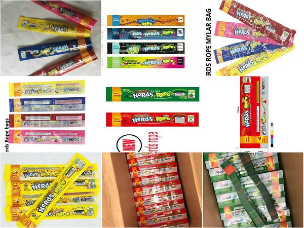 

2020 nerds rope exotic 420 infused gummies 710 edibles packaging long three edge sealing bag smell proof candy food package bag from bnhzw