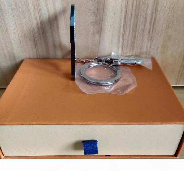 

with box keychain fashion letter keychain stainless steel car keychain pendant fashion jewelry supply, Silver