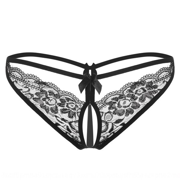 

lace underwear lace hollow-out open underwear women's low waist hip beauty temptation delicate thong pants women, Black;white