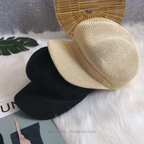 

straw hat beret straw hat beret, Blue;gray