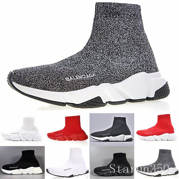 

sneakers speed trainer black red gypsophila triple black fashion flat sock boots casual shoes speed trainer runner with dust bag hil-7