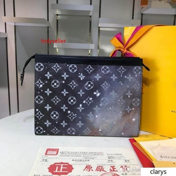 

lovuitto designers galaxy black pochette voyage mm pouch monograms women man clutch bag size: 27x21x3cm
