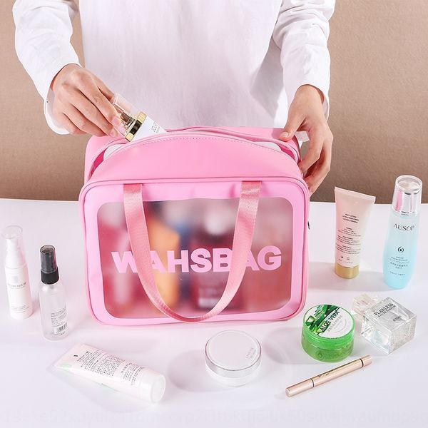 

net red makeup ins wind super fire large capacity portable female travel transparent waterproof wash storage bag storage bag portable