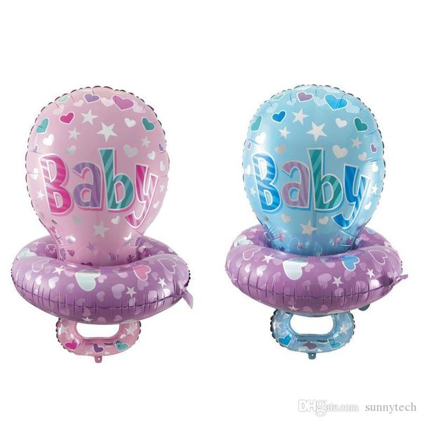 Grande bonito Chupeta bico do peito Folha Balões do bebê Presentes Baby Shower partido dos miúdos layout de aniversário Decoração Balões LZ1739 atacado