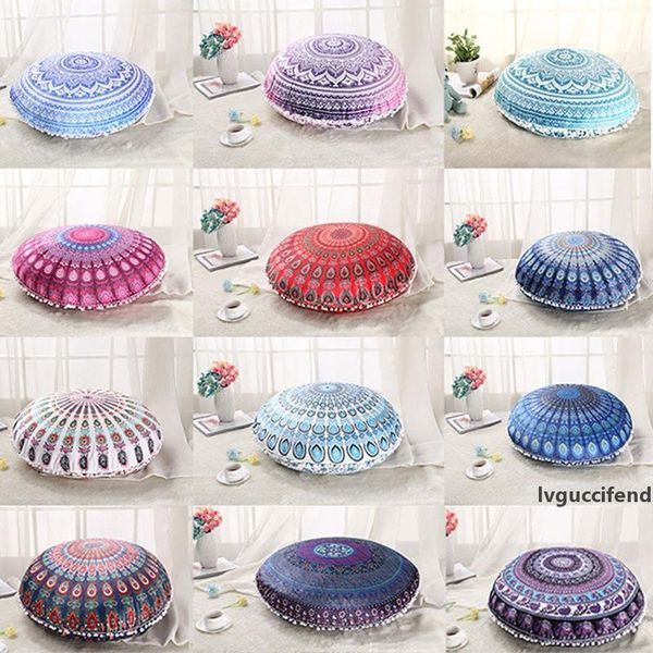 

round plush pillow covers cushion cover bohemia throw pillowcase cushion cover home office sofa car decoration 14 color hh7-2058