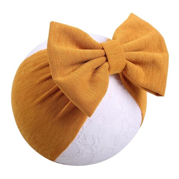 

2020 new baby boys girls cotton knot bow headbands kids baby toddler solid bow cute soft head bands hair accessories, Slivery;white