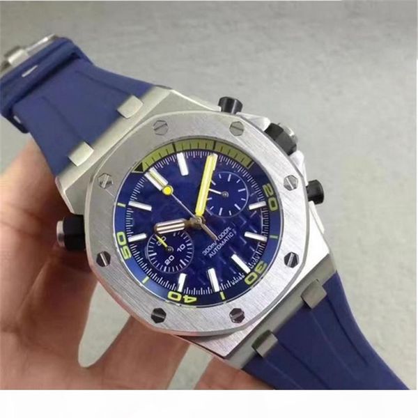 

fashion men's watch chronograph watch japanese quartz stainless steel 26703st sport men mens watch watches, Slivery;brown