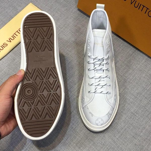 

luxury high men 's shoes with origin box outdoor walking comfortable manner schuhe vintage lace -up fashion lightweight shoes sale