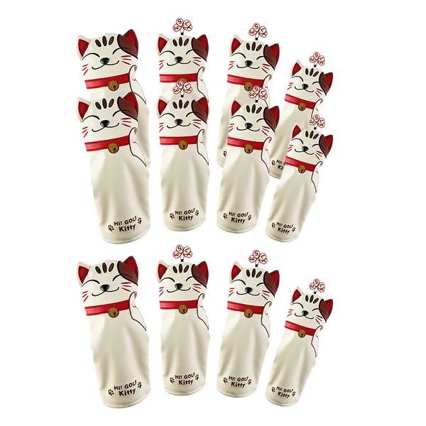 

12шт гольф-клуб головные уборы для клюшки кожа pu маллет putter headcover