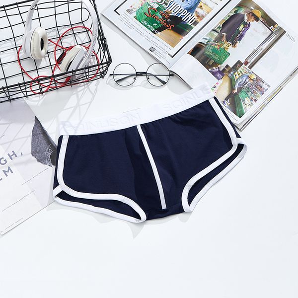 

men underwear boxer cotton cuecas boxers mens shorts gay underwear low waist u convex pouch man and breathable underpant, Black;white