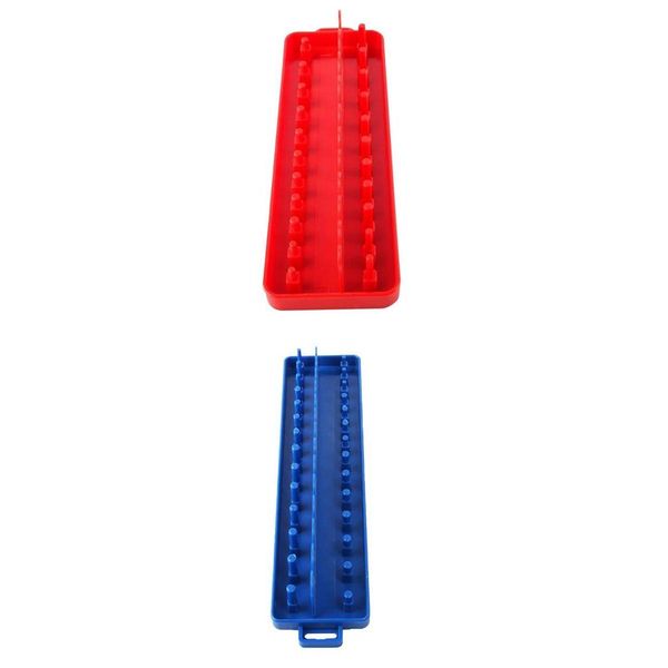 

set of 2 1/4 socket organizer holder rack bracket rail tray metric+imperial