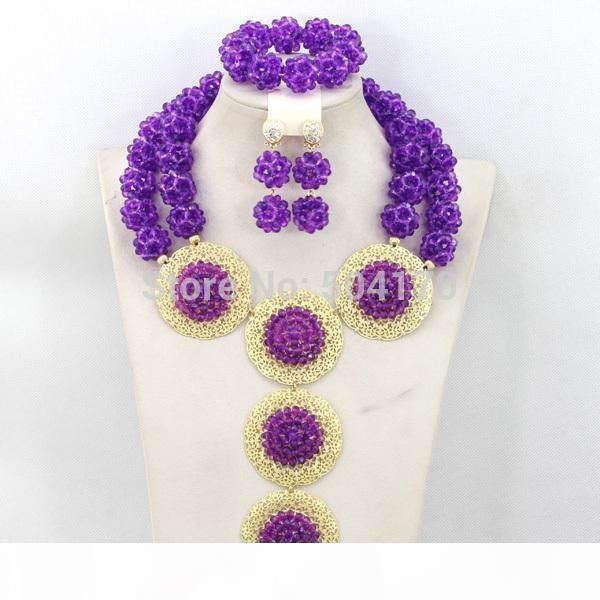 

2017 dubai gold jewelry set африканские бусы bridal шары кристалл комплект ювелирных изделий женщины бесплатная доставка wb007, Slivery;golden