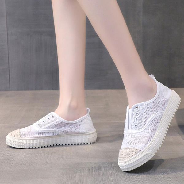 

hollow fisherman female shoes women's flats canvas shoes 2020 spring summer women cut out canvas shallow slip on casual, Black