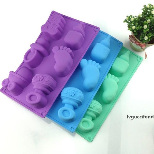 

chrismas bakery silicone mold santa socks tree bell 3 colors hand making soap mould diy cake mold party supplies 08