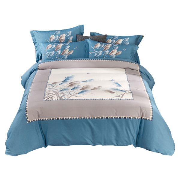 

bedding sets flower painting set  king size 100% cotton fabric print duvet cover bed sheets pillowcase