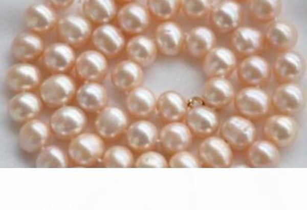 

new fine pearl jewelry double strands 8-9mm south sea gold pink pearl necklace 17&18inches, Silver