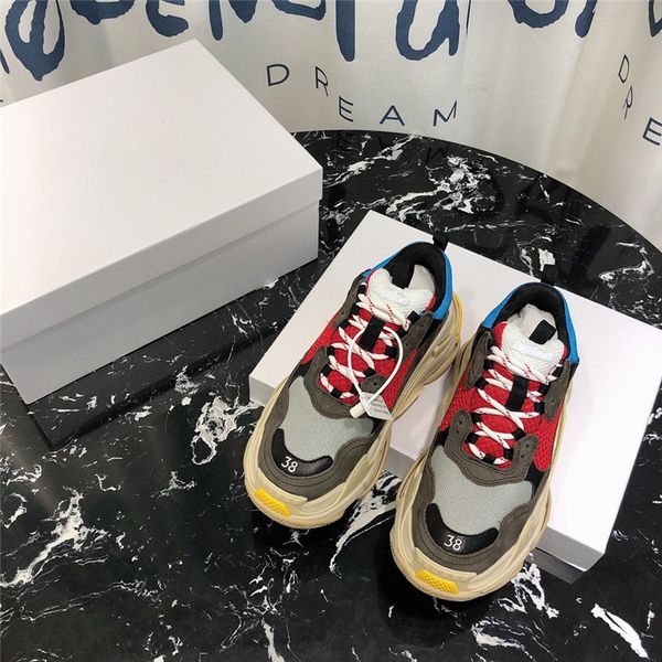 

2019 new fashion speed trainer luxury womens sneakers men casual shoes genuine leather designer sneakers size 35-45 cs10, Black