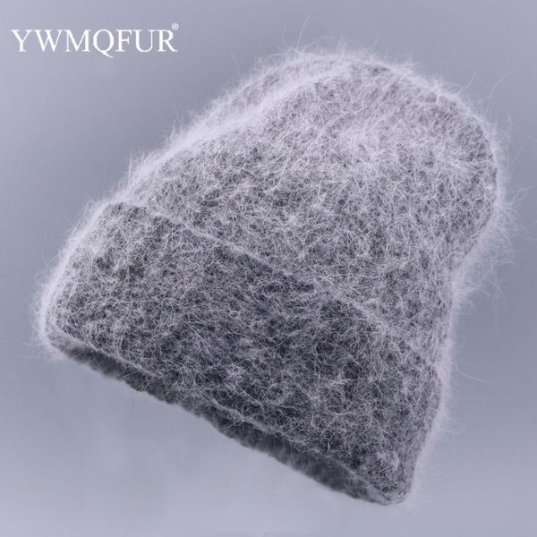 

2020 new knitted solid beanies caps autumn winter skullies hats for women vintage fur outdoor ladies gorro ski girl hats, Blue;gray